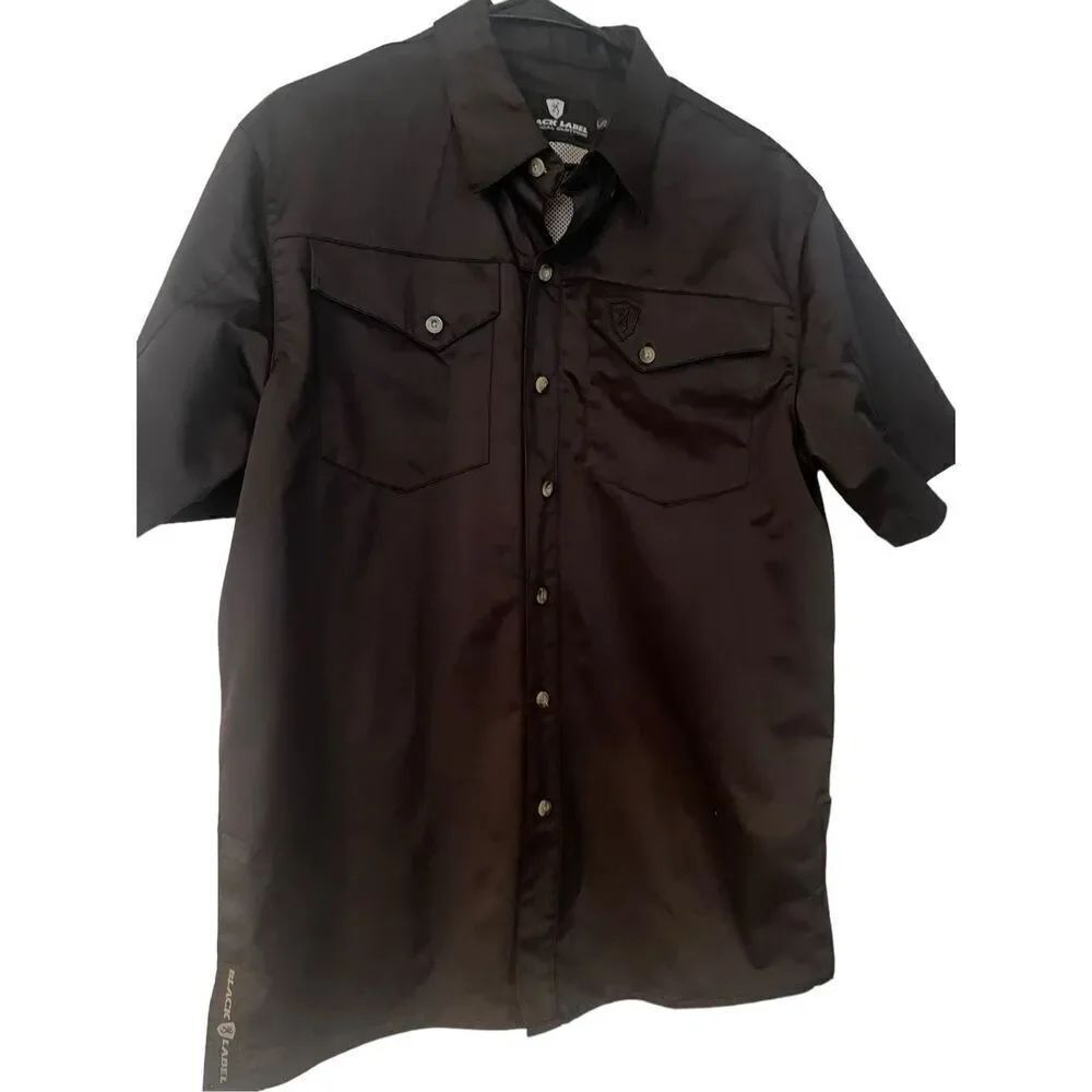Browning Black Label Mens Snap Buttons Up Short Sleeve Fishing Shirt Size L
